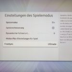 Samsung Q70R Spielemodus mit Freesync Einstellung