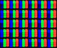 Samsung Q70R Subpixel Struktur des VA LCD Panels